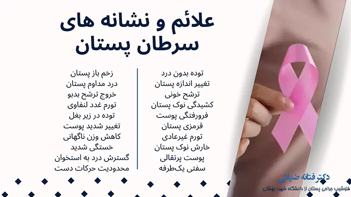 علائم و نشانه های سرطان پستان